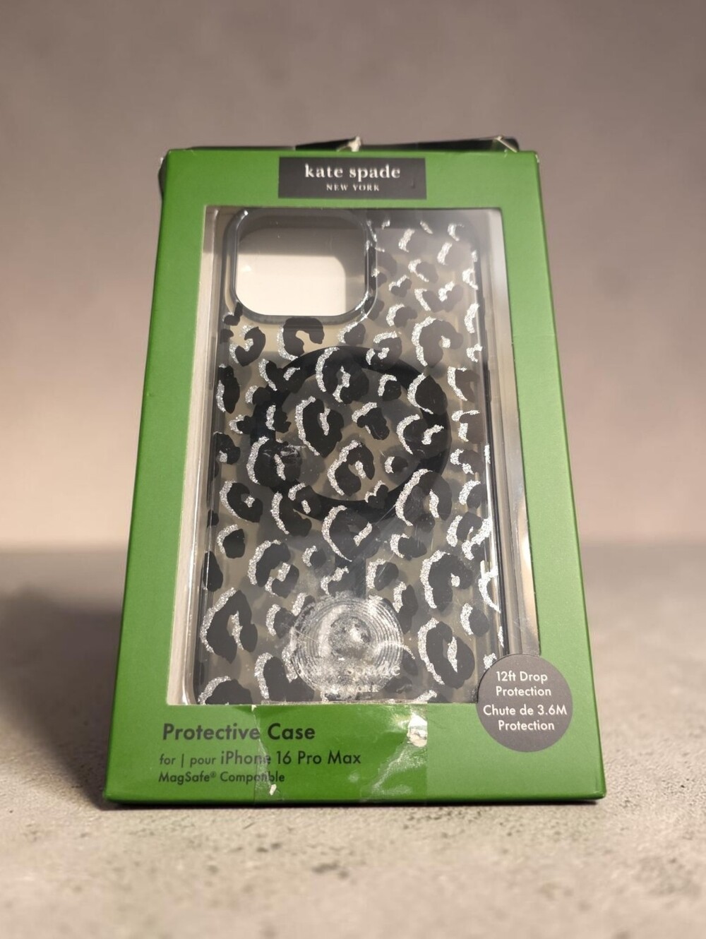 kate spade Clear Leopard Print MagSafe iPhone 16 ProMax Case